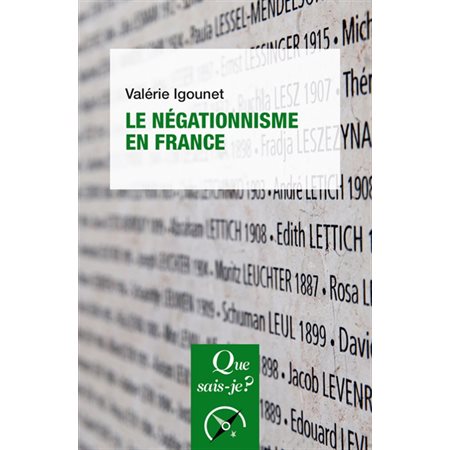 Le négationnisme en France : Que sais-je ?