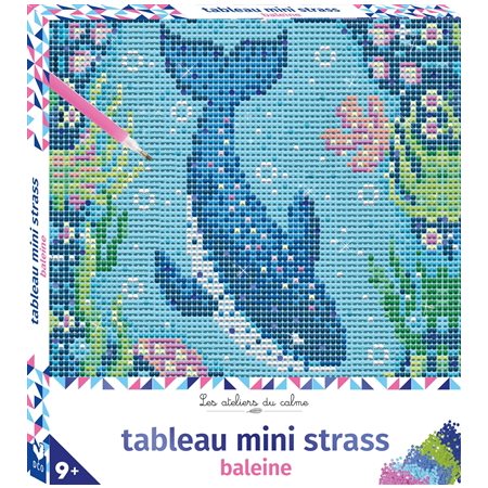 Tableau mini strass : Baleine : Les ateliers du calme