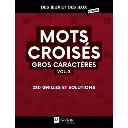 Mots croisés gros caractères Vol. 3