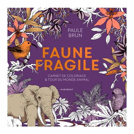 Faune fragile : Carnet de coloriage et tour du monde animal