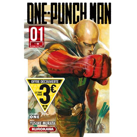 One-punch man T.01 : Un poing, c'est tout ! : Prix découverte 5.95$ : Manga : ADO : SHONEN