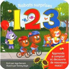 1,2,3 : Rabats surprises : P'tit chou : Livre cartonné