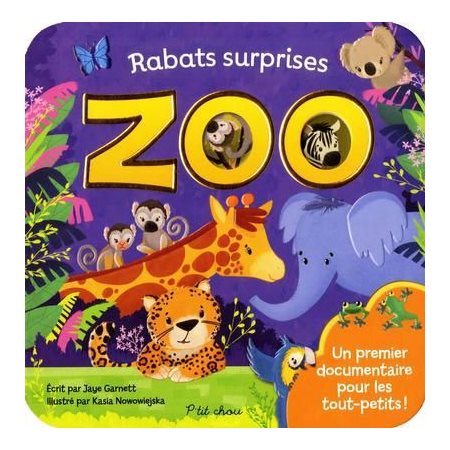 Zoo : Rabats surprises : P'tit chou : Livre cartonné