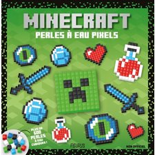 Minecraft : Perles à eau pixels : 6 créations pixélisées à réaliser avec des modèles; plus de 600 perles à eau cubiques; 1 grille; 1 pince; 5 aimants + 1 vaporisateur