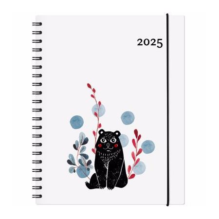 Agenda Garbo Ours Annuel 2025 : Agendas annuels 2025 : De janvier à décembre 2025 : 1 semaine  /  2 pages