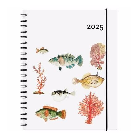 Agenda Garbo Poissons Annuel 2025 : Agendas annuels 2025 : De janvier à décembre 2025 : 1 semaine  /  2 pages