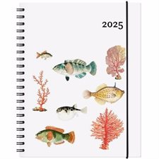 Agenda Garbo Poissons Annuel 2025 : Agendas annuels 2025 : De janvier à décembre 2025 : 1 semaine  /  2 pages