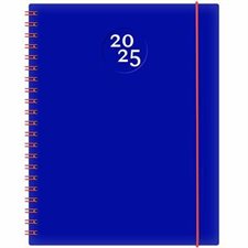 Agenda Kibo Bleu Annuel 2025 : Agendas annuels 2025 : De janvier à décembre 2025 : 1 semaine  /  2 pages