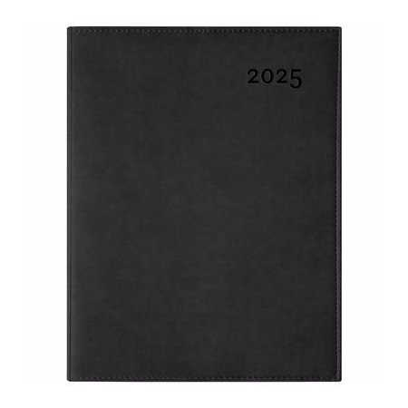 Agenda Ulys Noir Annuel 2025 : Agendas annuels 2025 : De janvier à décembre 2025 : 1 semaine  /  2 pages