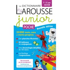 Dictionnaire Larousse junior poche, 7-11 ans, CE-CM : Larousse junior : Édition 2025