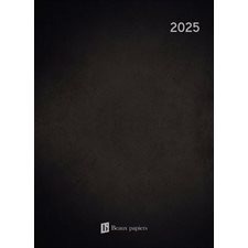 Agenda semainier 2025 : Charcoal : De janvier à décembre 2025 : 1 semaine  /  2 pages