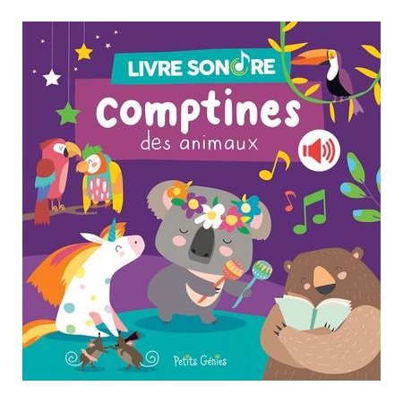 Comptines des animaux : Livre sonore : Livre cartonné