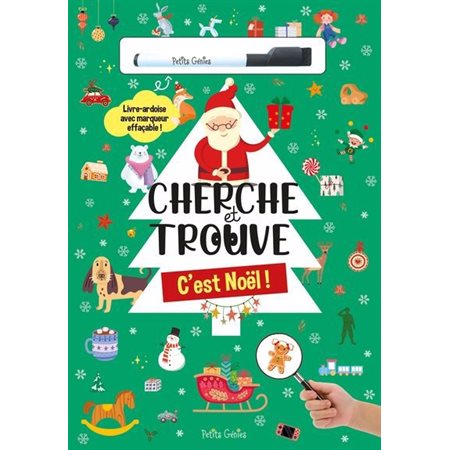 C'est Noël ! : Cherche et trouve : Livre-ardoise avec marqueur effaçable ! : Livre cartonné