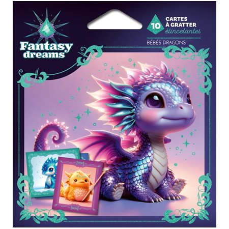 Bébés dragons : 10 cartes à gratter étincelantes