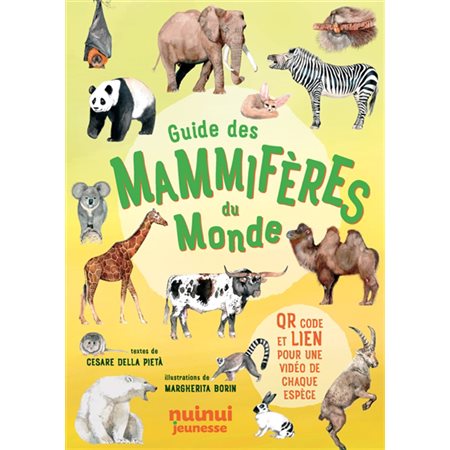 Guide des mammifères du monde : QR code et lien pour une vidéo de chaque espèce