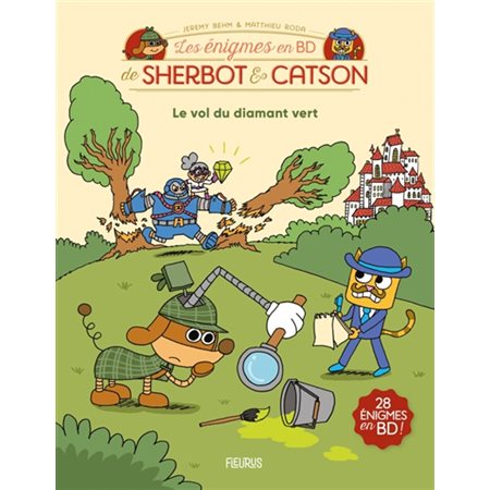 Le vol du diamant vert : Les énigmes en BD de Sherbot & Catson : Bande dessinée