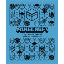 Minecraft : Le coffret expert spécial aventure : 1 guide d'explorateur, 1 livre de constructions et 1 livre d'activités. Un grand poster, un accroche-porte et une maquette de cochon