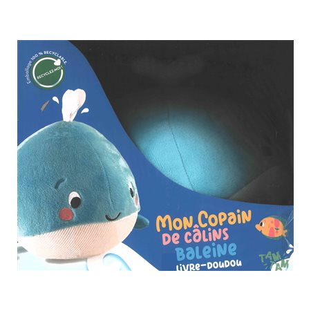 Baleine : Mon copain de câlins : Livre-doudou