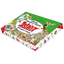 Mon jeu cherche et trouve Astérix : Coffret avec plateau et cartes : 120 cartes recto-verso, 240 éléments à chercher et trouver. 1 leaflet qui propose plusieurs règles du jeu : En solo ou en famille