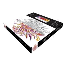 Coffret : Mon kit Mandalas : 3 modèles en couleurs + 12 feutres + 3 planches à colorier