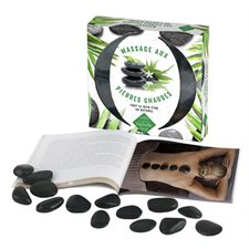 Coffret : Massage aux pierres chaudes : Tout le bien-être au naturel : Le guide du massage aux pierres chaudes et par l'aromathérapie