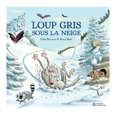 Loup gris sous la neige : Couverture rigide