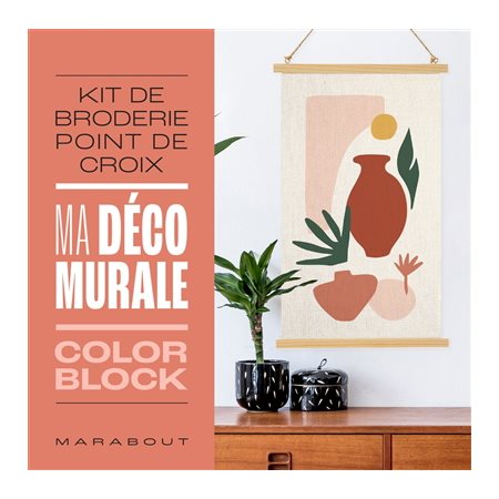 Ma déco murale : Kit de broderie point de croix : Color block