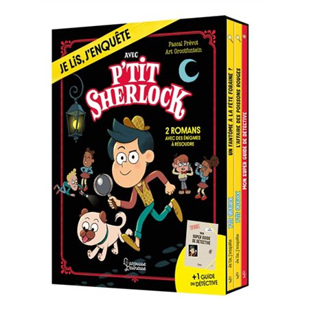 Je lis, j'enquête avec P'tit Sherlock : 2 romans avec des énigmes à résoudre + 1 guide du détective : Larousse jeunesse : 6-8