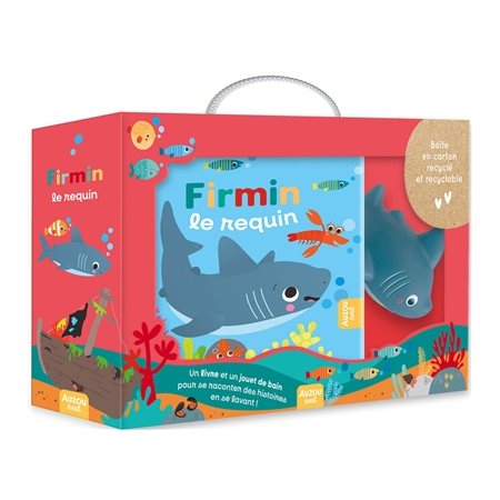 Firmin le requin : Mon premier livre de bain : Livre + 1 jouet requin offert