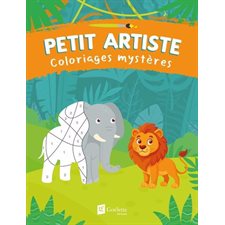 Lion et éléphant : Petit artiste : Coloriages mystères