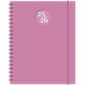Agenda Kibo Rose Scolaire 2025-2026 : 1 semaine  /  2 pages : De août 2025 à juillet 2026