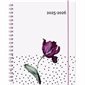 Agenda Garbo Tulipe Scolaire 2025-2026 : 1 semaine  /  2 pages : De août 2025 à juillet 2026