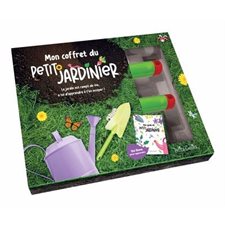 Mon coffret du petit jardinier : 1 guide pour apprendre à jardiner + 15 cartes descriptives + 1 truelle et 1 sarcloir
