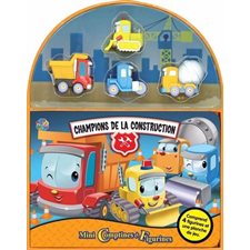 Champions de la construction : 3 ans et + : Mini comptine et figurines : Comprend 1 livre illustré, 4 figurines et 1 planche de jeu