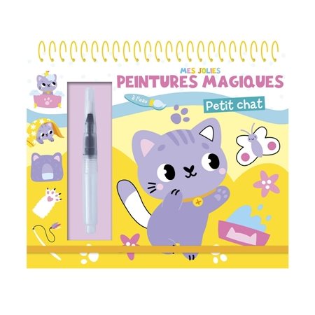 Petit chat : Mes jolies peintures magiques à l'eau : 7 jeux cherche et trouve pour apprendre les chiffres et les couleurs