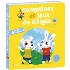 Comptines et jeux de doigts : 6 puces sonores : Dès 1 an : Livre cartonné