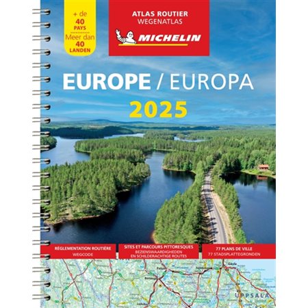 Europe 2025 : Atlas routier : + de 40 pays (Michelin) : Europa 2025 : Wegenatlas : Meer dan 40 Landen