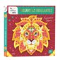 Animaux totems : Mosaïques brillantes : Les ateliers créa' : 7+ : 5 tableaux à décorer; 450 stickers brillants; 225 stickers dorés effet pailleté + 100 strass autocollants