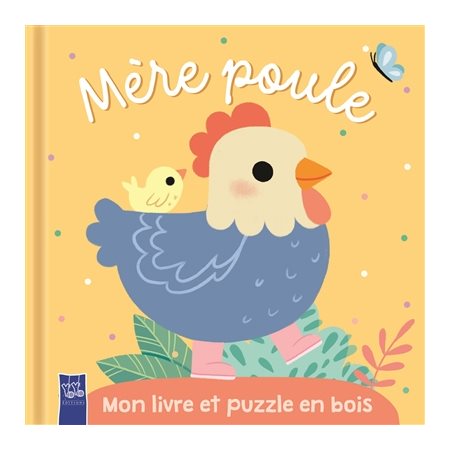 Mon livre et puzzle en bois : Mère poule