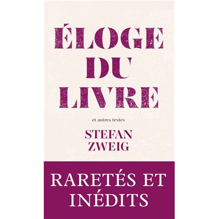 Eloge du livre (FP) : Et autres textes sur la littérature et les oeuvres de l'esprit (1920-1940) : Le domaine