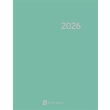 Agenda hebdomadaire 2026 : Turquoise : De janvier à décembre 2026 : 1 semaine  /  2 pages