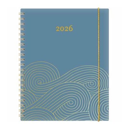 Kibo-OR Bleu : Agenda 2026 : De janvier à décembre 2026 : 1 semaine  /  2 pages