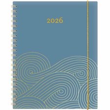 Kibo-OR Bleu : Agenda 2026 : De janvier à décembre 2026 : 1 semaine  /  2 pages