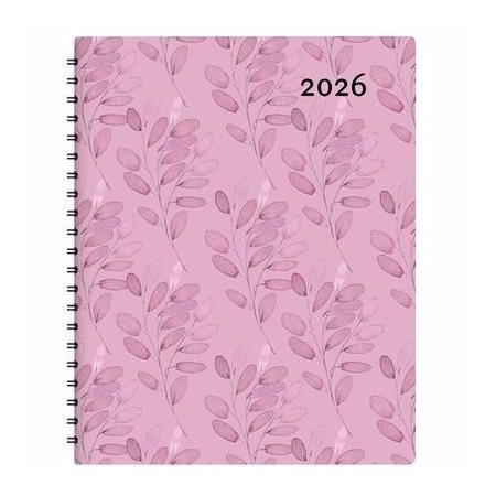 Maxi Rose : Agenda 2026 : De janvier à décembre 2026 : 1 semaine  /  2 pages