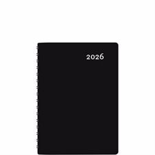 Buro Noir : Agenda 2026 : De janvier à décembre 2026 : 1 jour  /  1 page