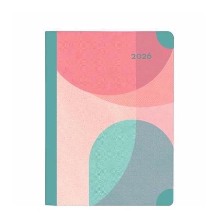 Memo Géométrique : Agenda 2026 : De janvier à décembre 2026 : 1 semaine  /  2 pages