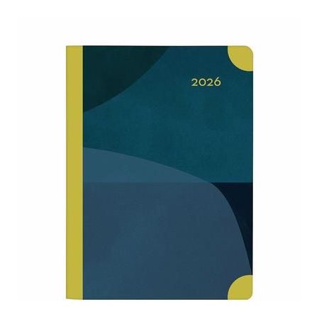 Memo Bleu : Agenda 2026 : De janvier à décembre 2026 : 1 semaine  /  2 pages