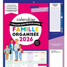 Calendrier Chacun son programme Famille organisée 2026 : De septembre 2025 à décembre 2026
