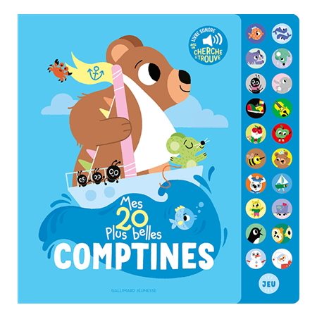 Mes 20 plus belles comptines : Mes petits imagiers sonores : Livre cartonné