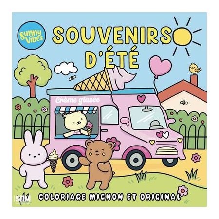 Souvenirs d'été : Coloriage mignon et original : Sunny Vibes